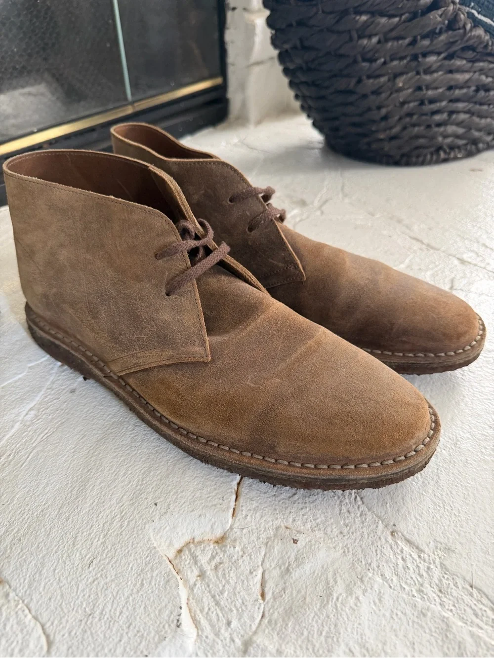 J. Crew Tan Suede Chukka Boots